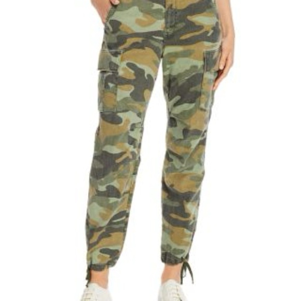 MOTHER "The Sir Yes Sir" Camo Cargo Drawstring Pants - 26